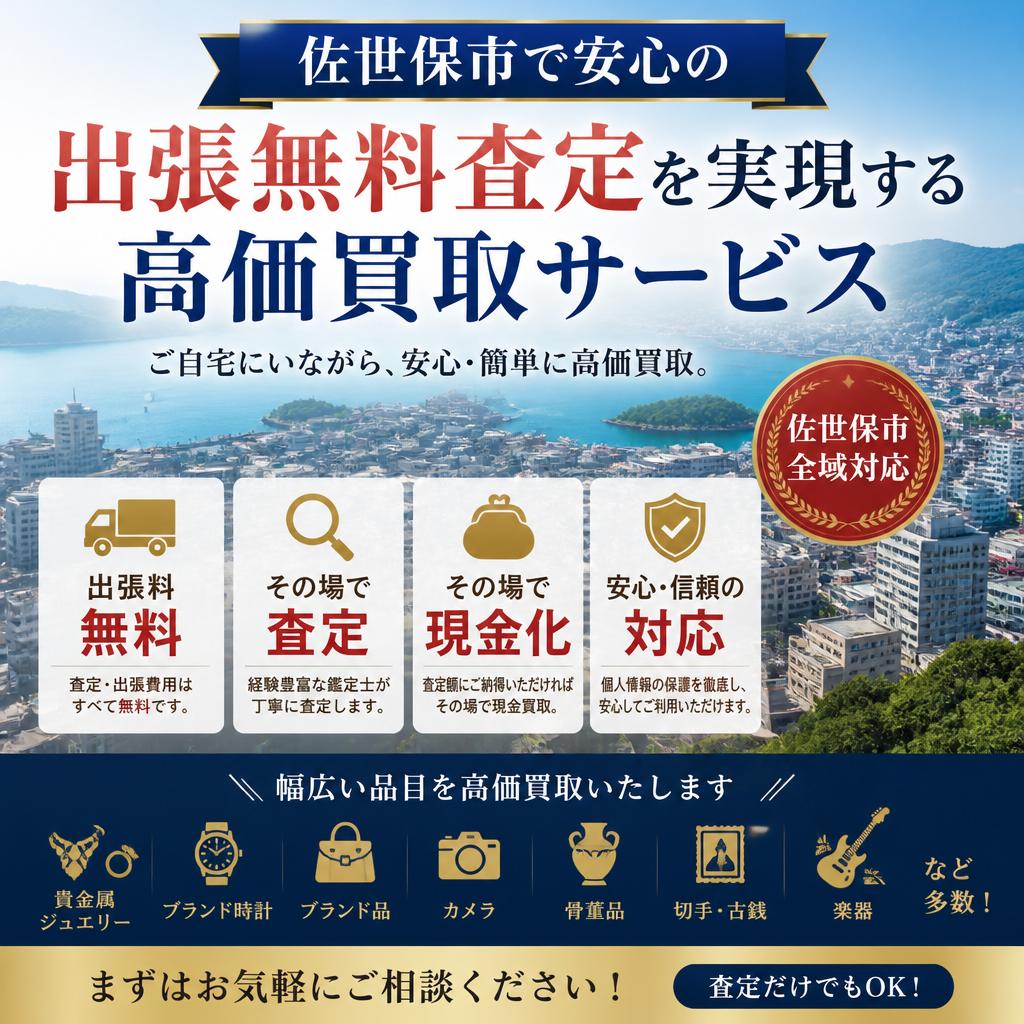 佐世保市で安心の出張無料査定を実現する高価買取サービス