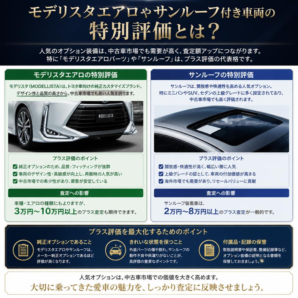 モデリスタエアロやサンルーフの評価