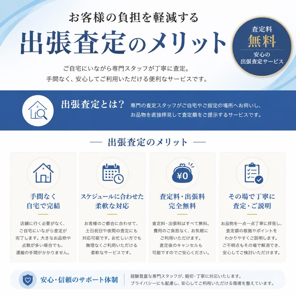 出張査定の利便性