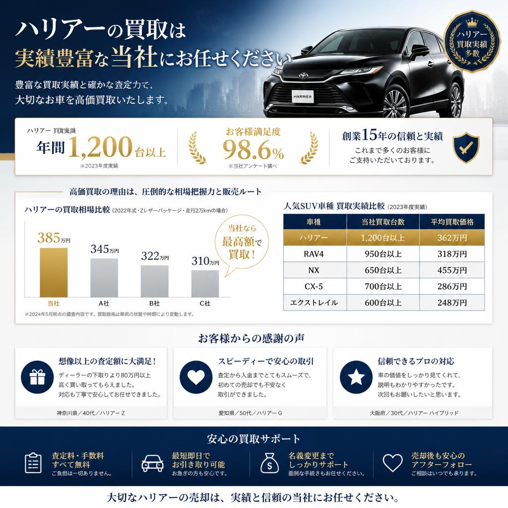 豊富な買取実績の紹介