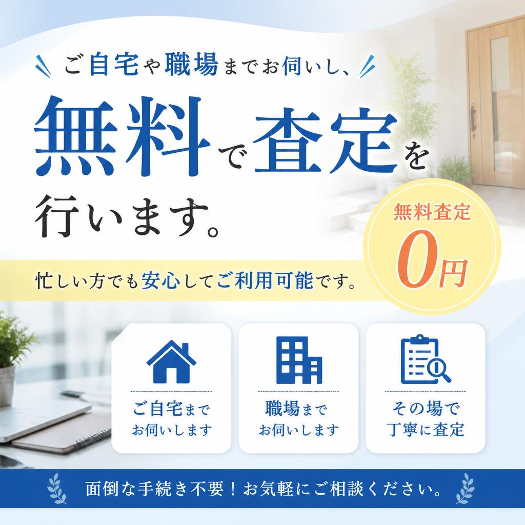 2. 無料出張査定でお手間なし