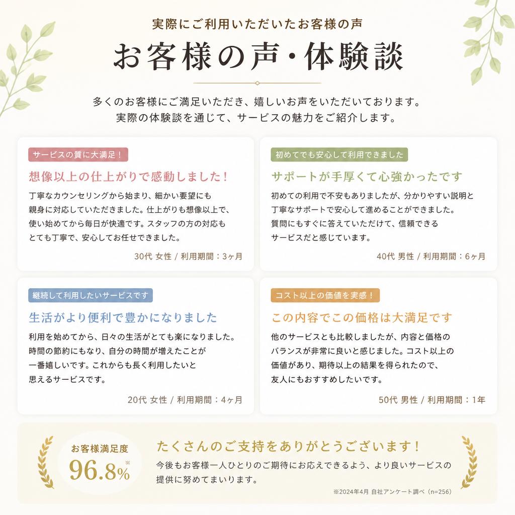 お客様の声：安心の買取体験