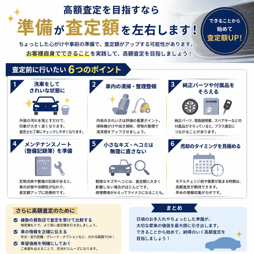 高額査定のためのポイント