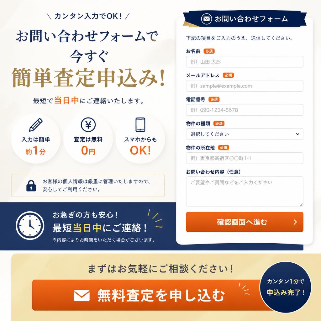 今すぐ無料査定を申し込む！