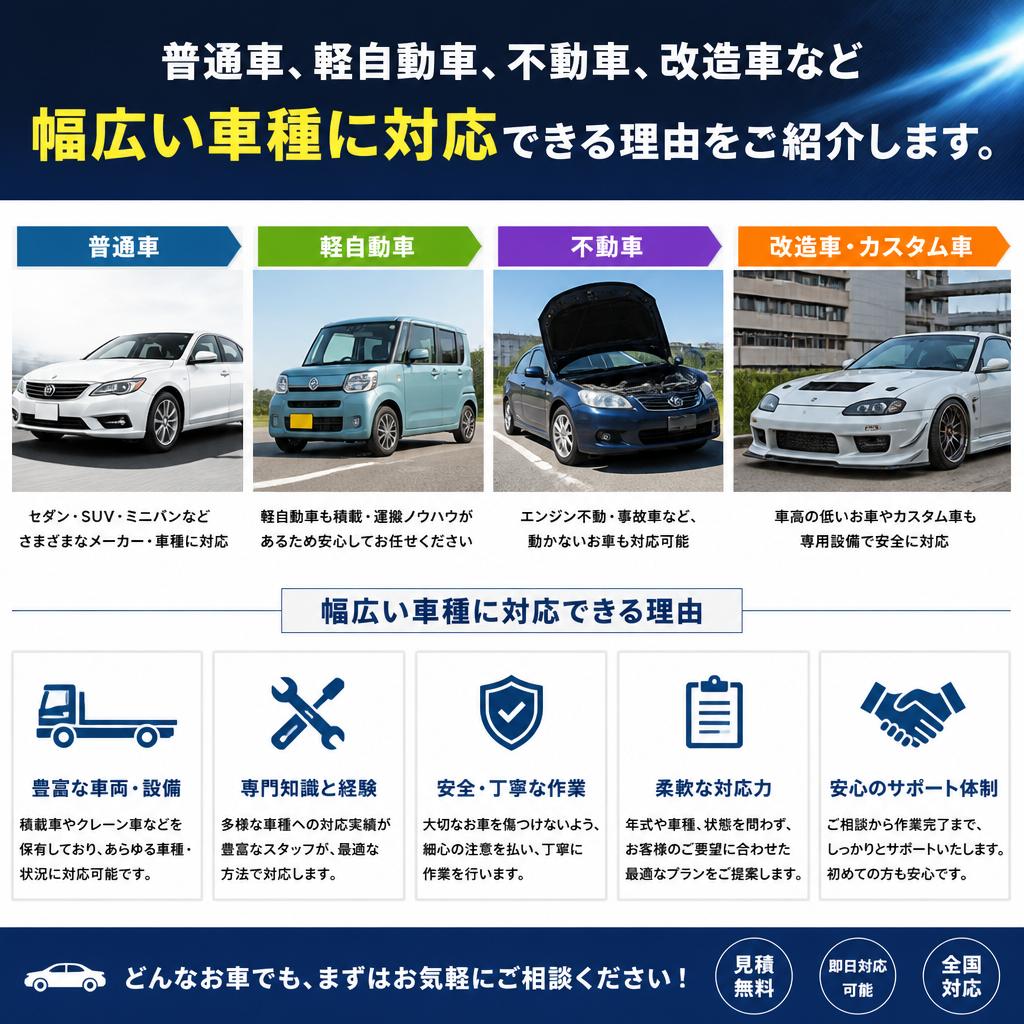 5. どんなお車でも対応！