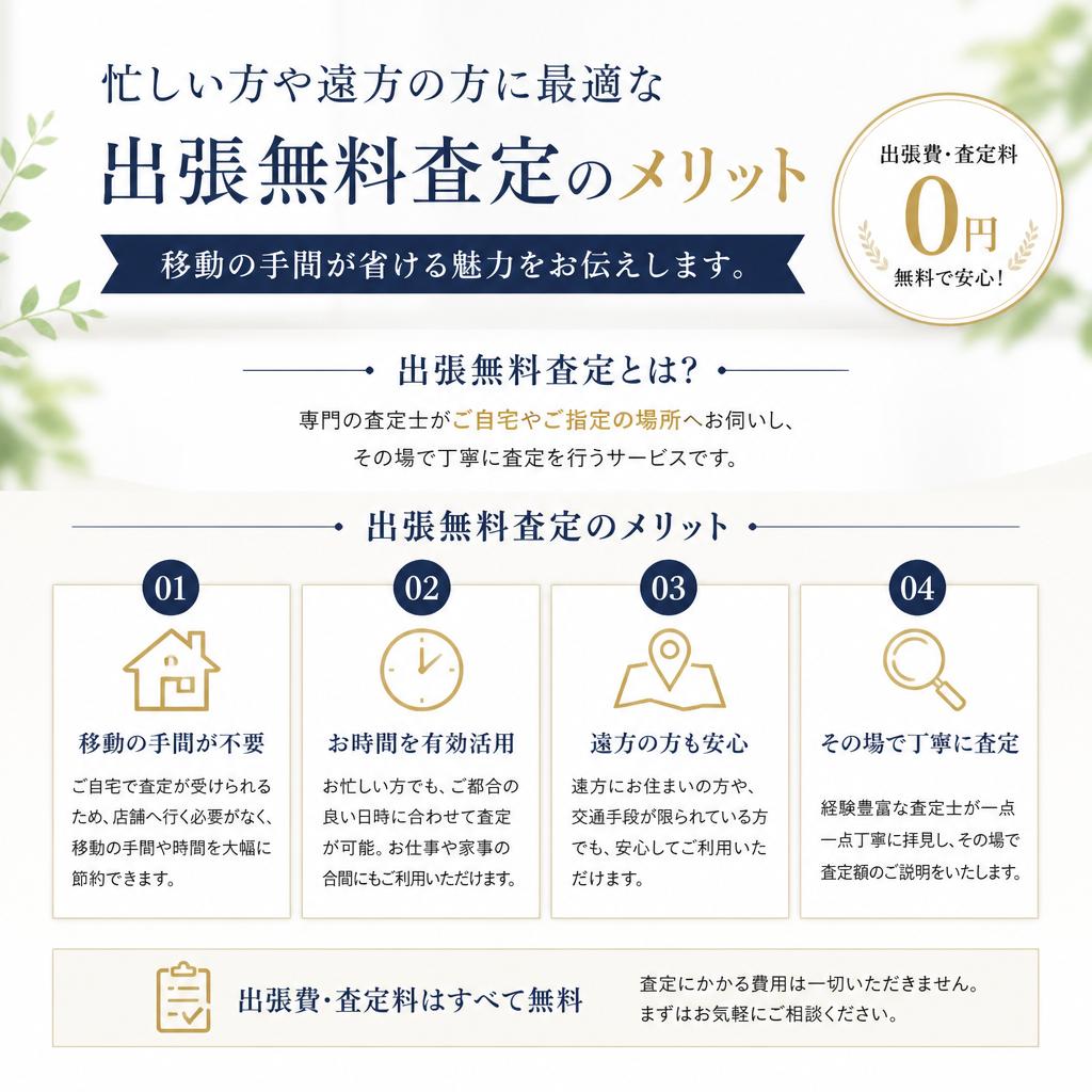 2. 出張無料査定のメリット