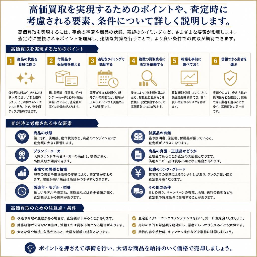 高価買取を実現するために