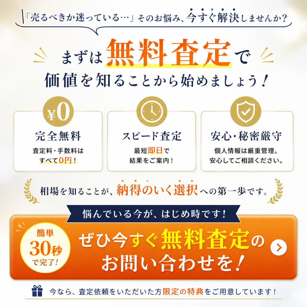 今すぐ無料査定のお問い合わせを！