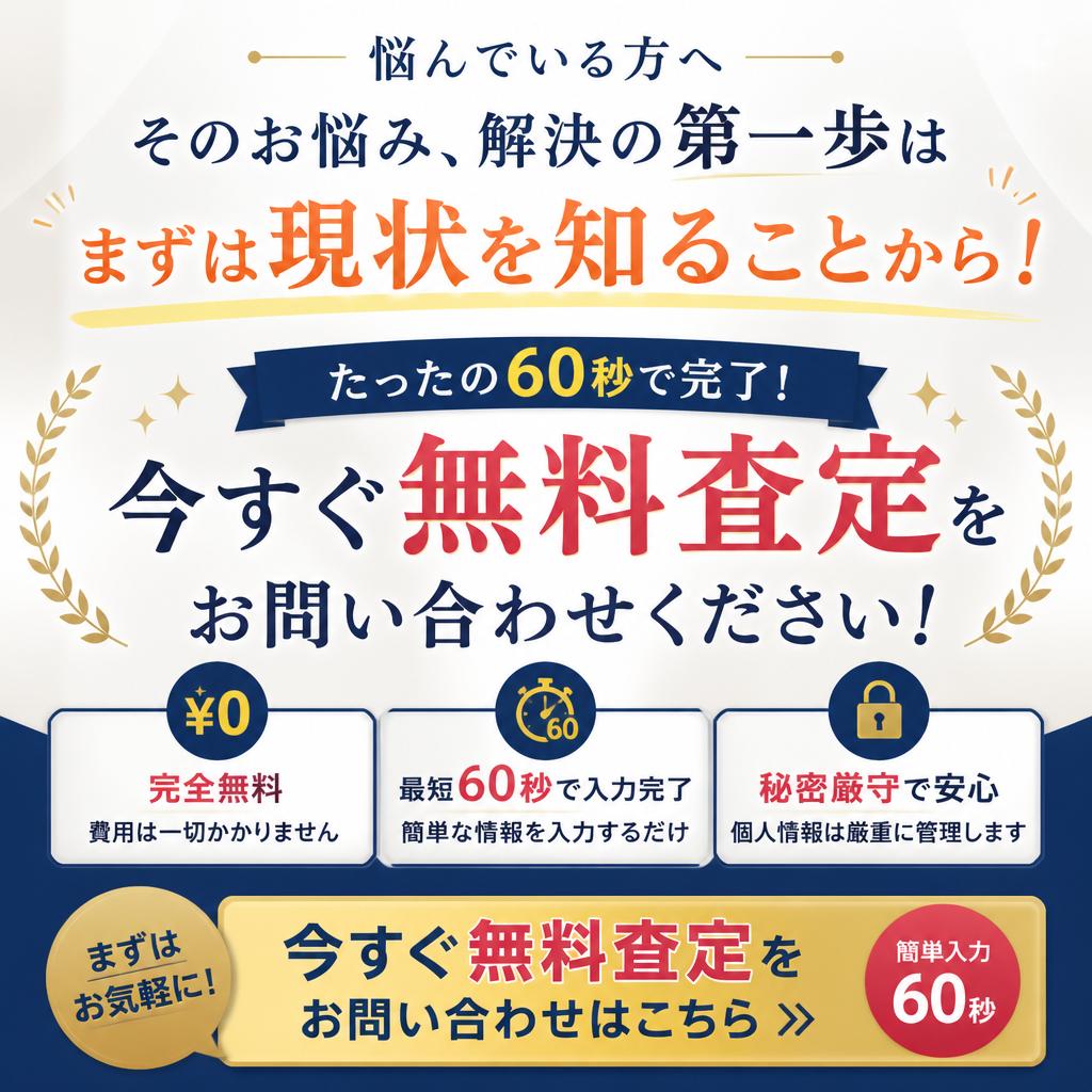 今すぐ無料査定のお問い合わせを！
