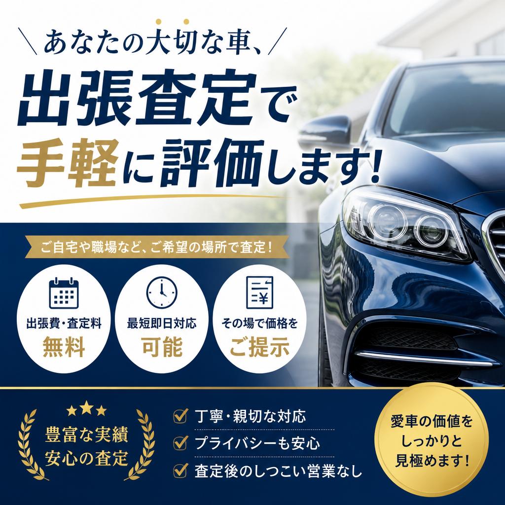 あなたの大切な車、出張査定で手軽に評価します！