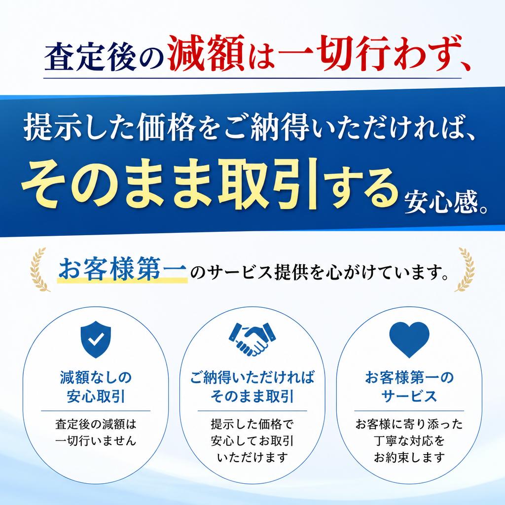 査定後の安心保証
