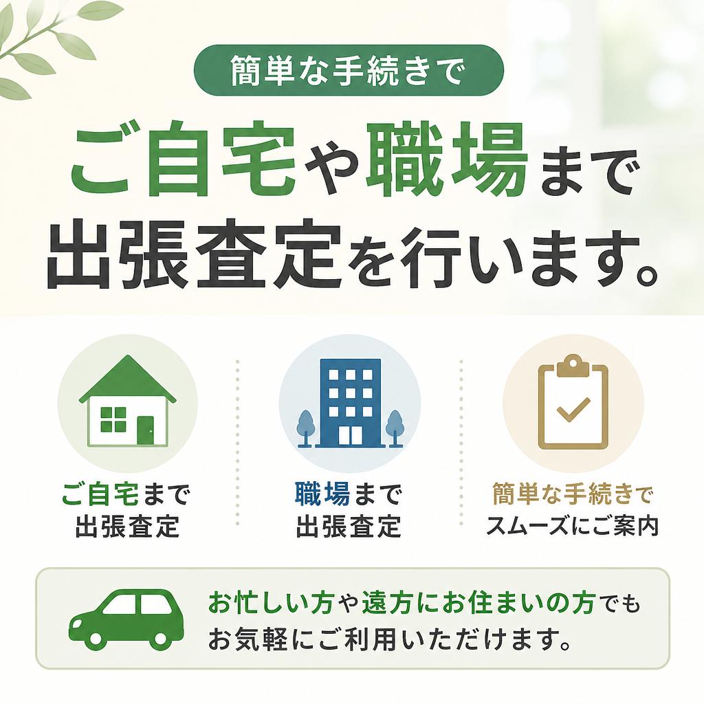 無料出張査定のご利用方法