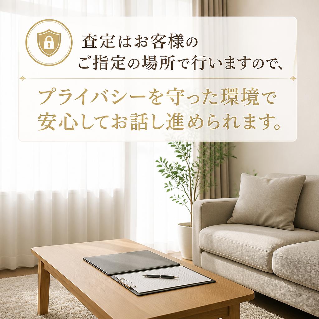 周囲を気にせず安心査定