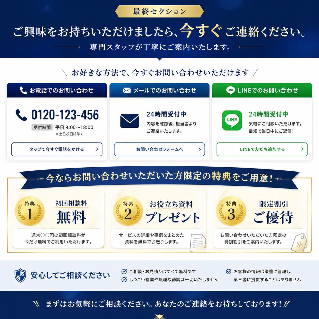 今すぐお問い合わせを！