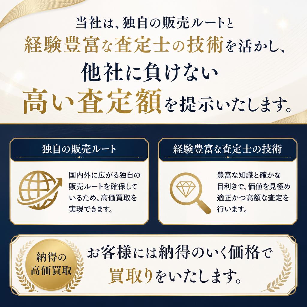 高額買取り、どこよりもお得に!