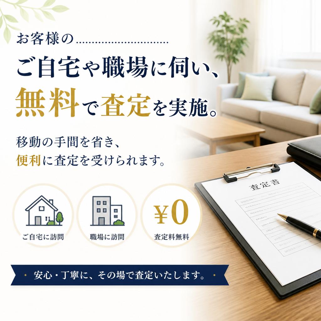 出張無料査定の魅力！