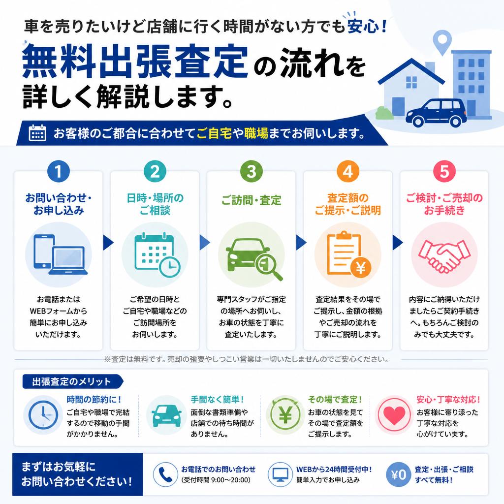 無料出張査定のご利用方法
