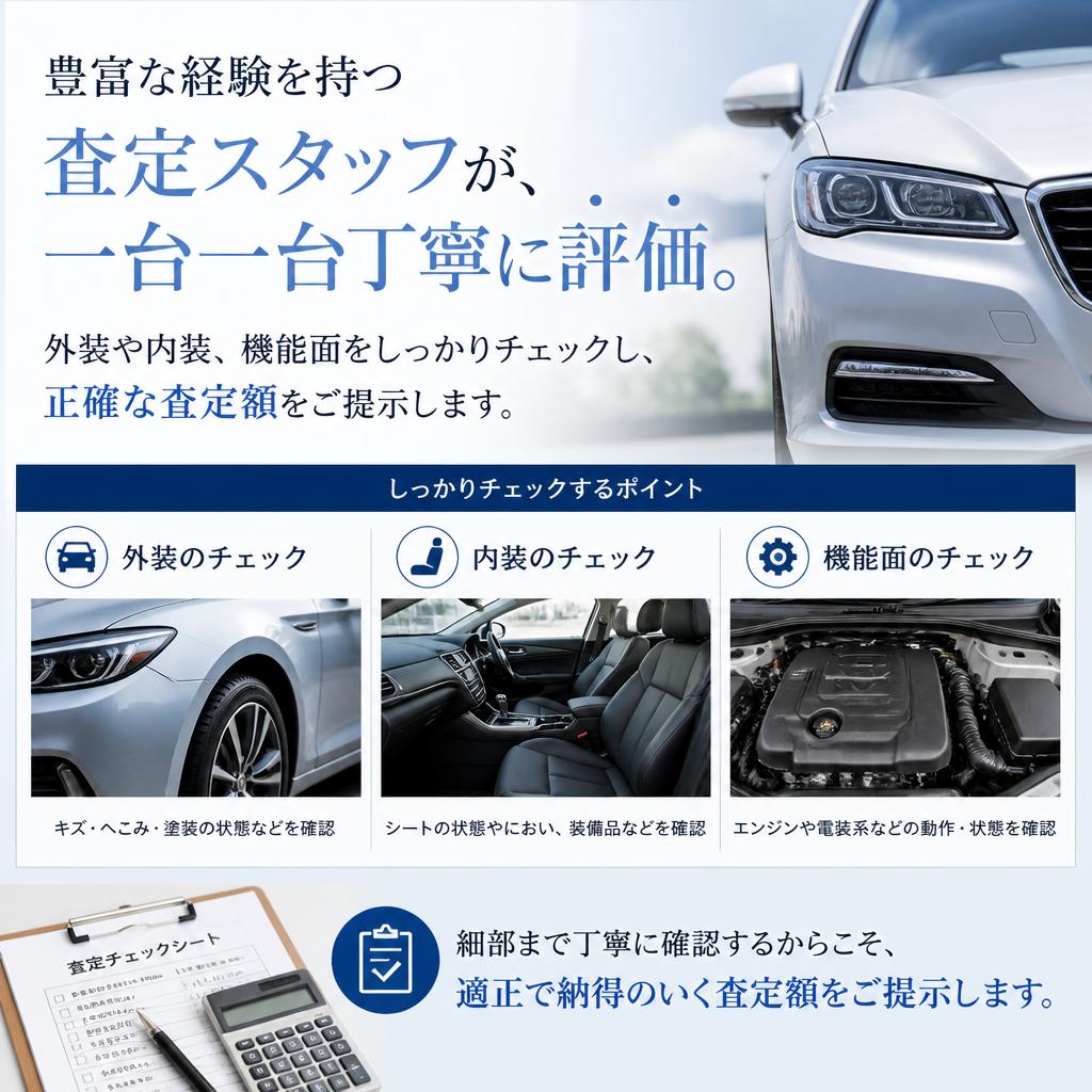 丁寧な査定で納得の価格