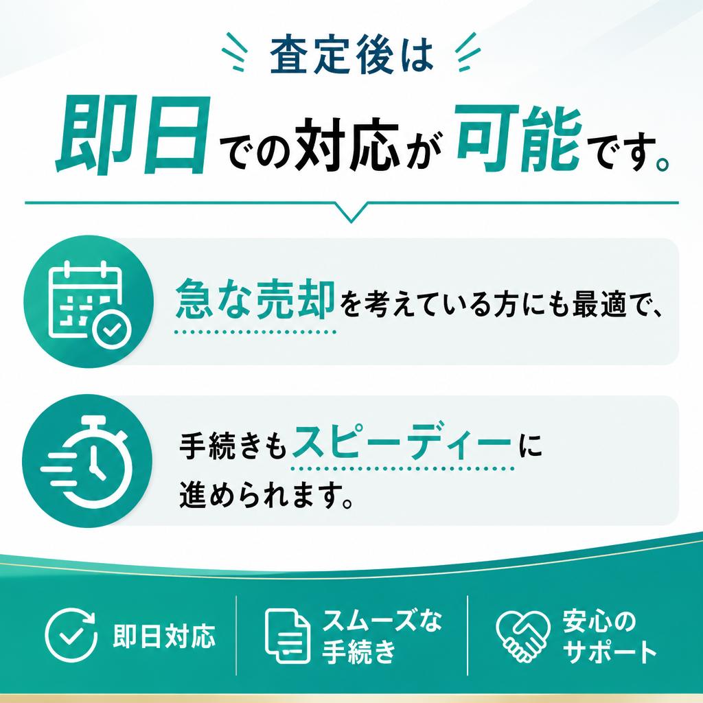 4. 即日対応でスピーディー
