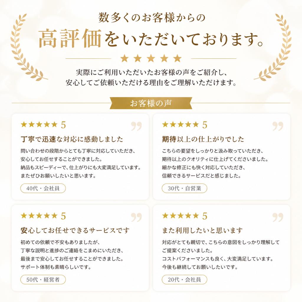 5. お客様の声：信頼の買取実績